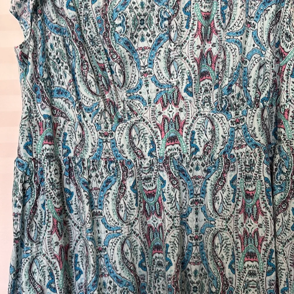 Lane Bryant Blue Sleeveless V-Neck Maxi Sundress - Picture 4 of 4